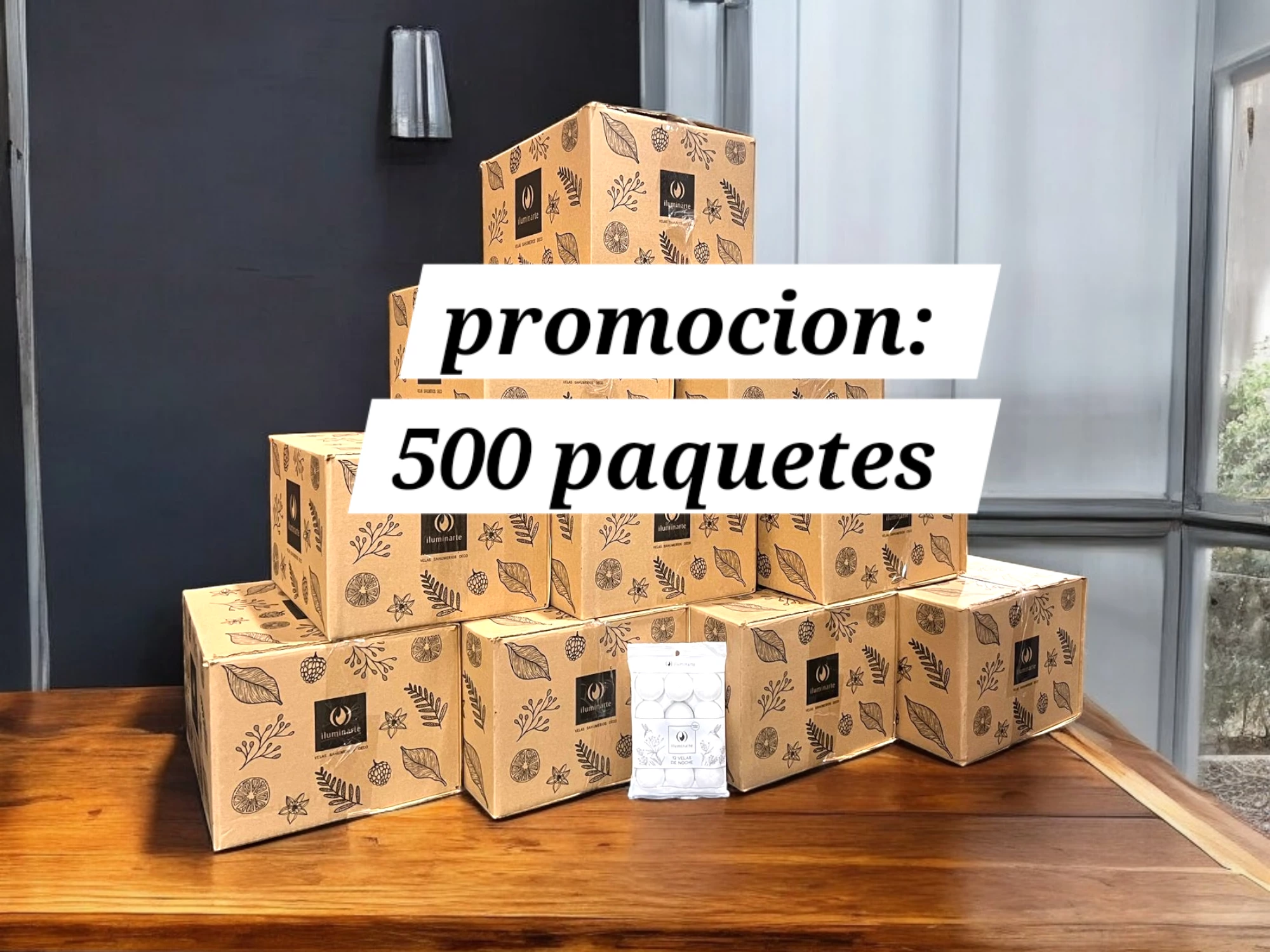 VELA DE NOCHE X 12 BLANCAS X 500 PAQUETES
