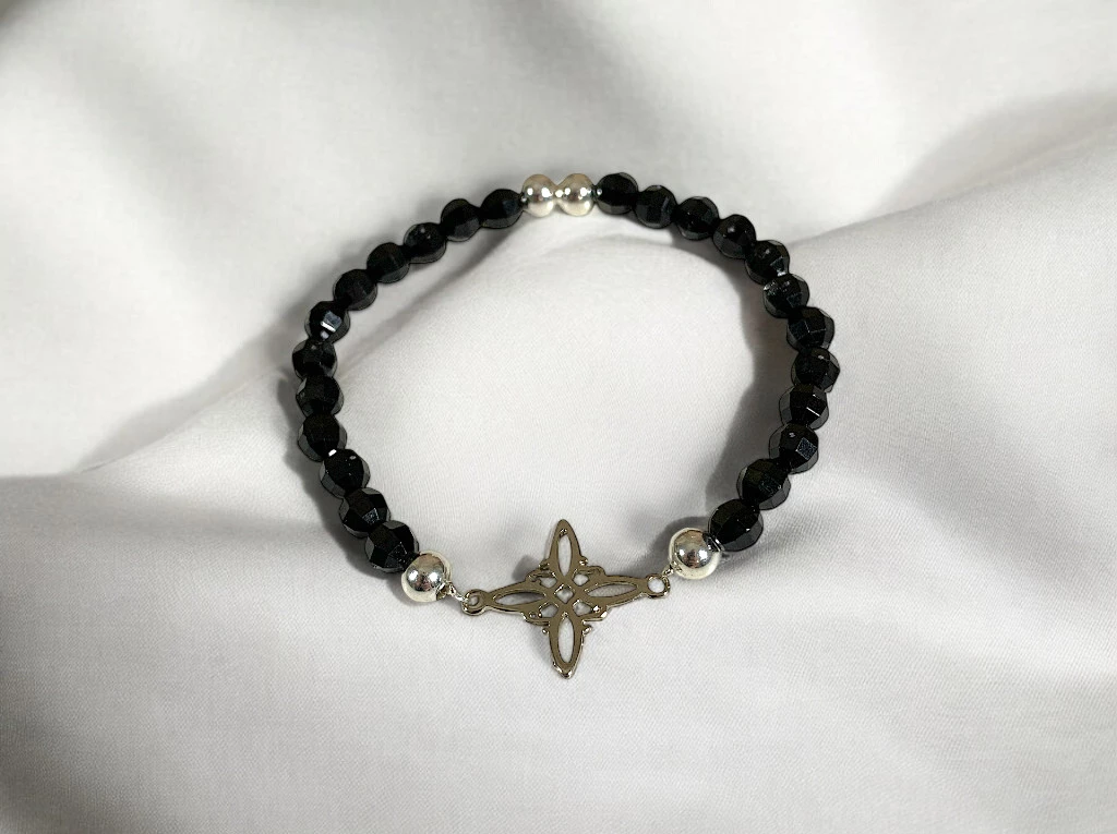 PULSERA NUDO DE BRUJA NEGRA PROTECTORA