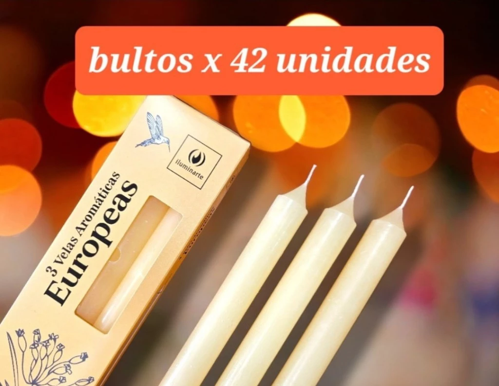 3 VELAS EUROPEAS AROMATICAS BULTO X 42