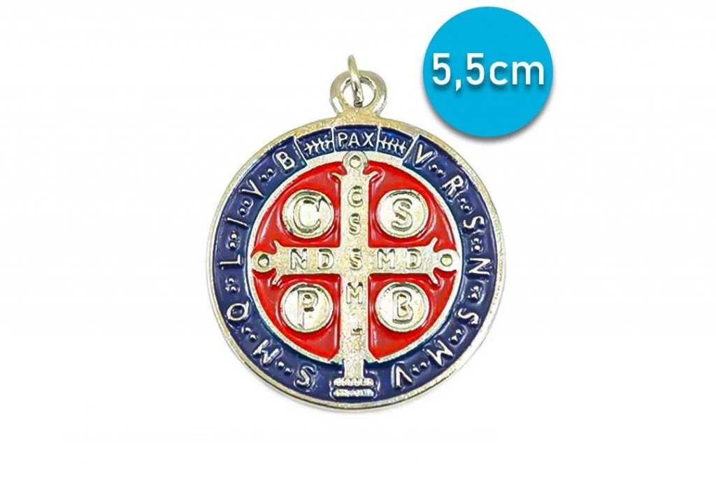 MEDALLA BENITO ESMALTADA GRANDE 4.5CM (1009/1)