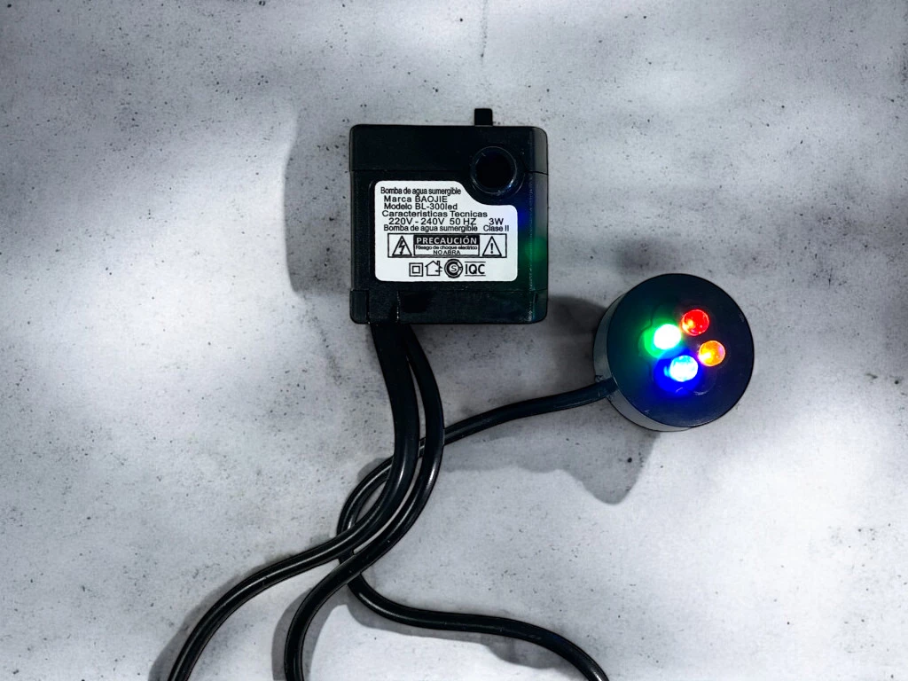 MOTOR 3W CON LED PARA FUENTE DE AGUA