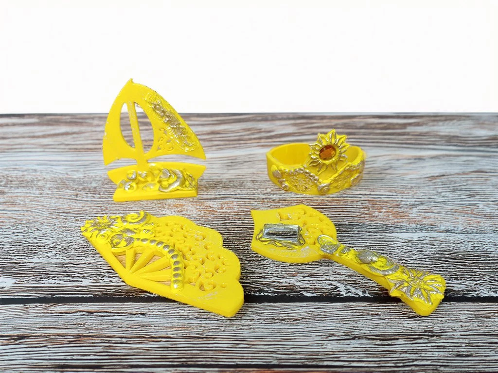OFRENDA OXUM 3D DETALLES DORADOS 10CM APROX.