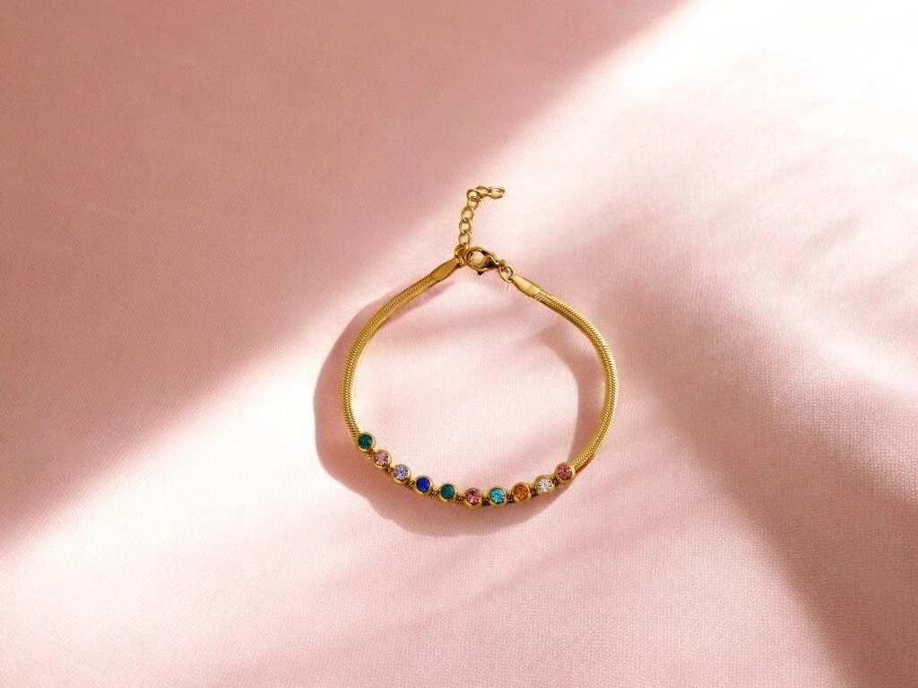 PULSERA ACERO DORADO CHATA