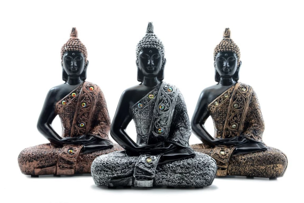IMAGEN BUDA DE LA MEDITACION YESO 28 CM CHICO