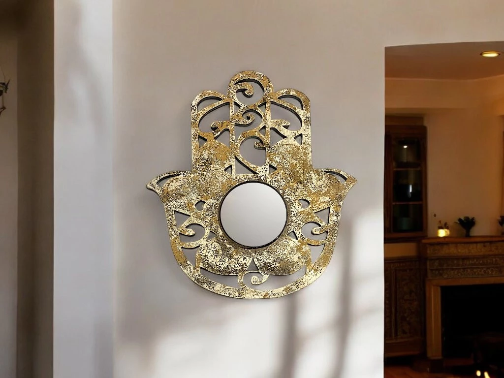 ESPEJO DECO MANO DE FATIMA 30CM