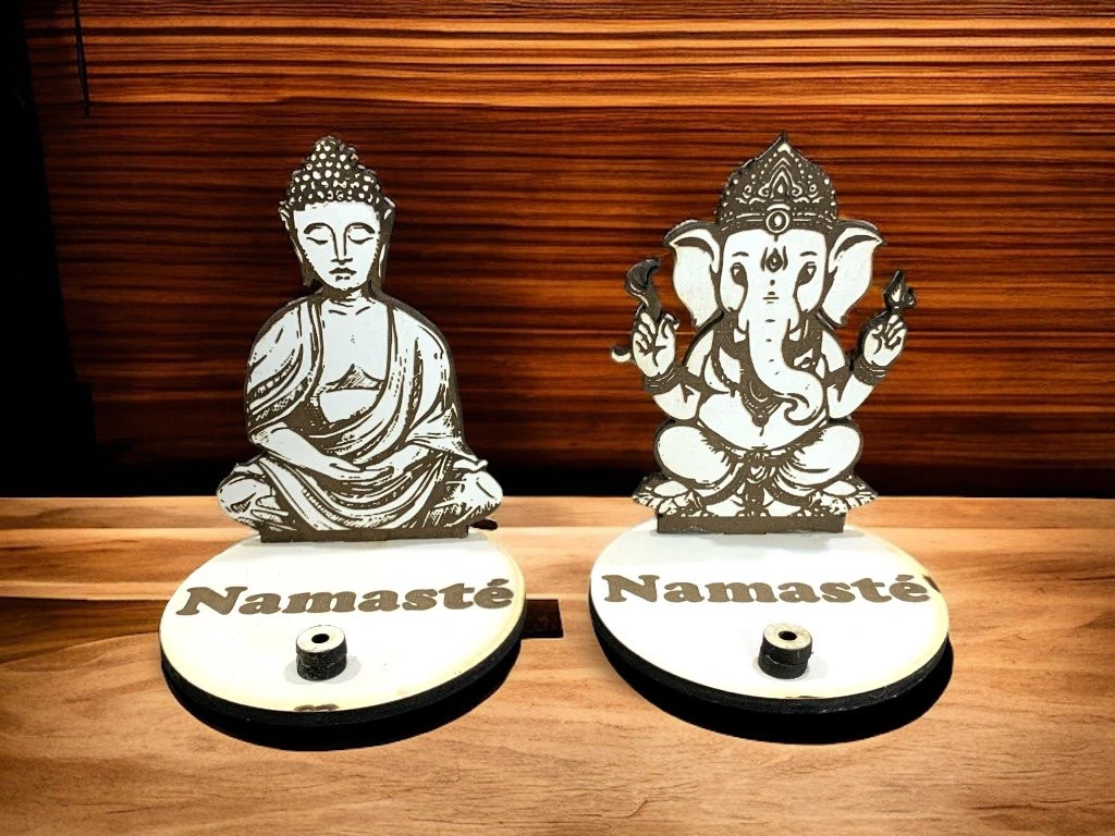 PORTA SAH GANESH / BUDA MDF BLANCO 8CM