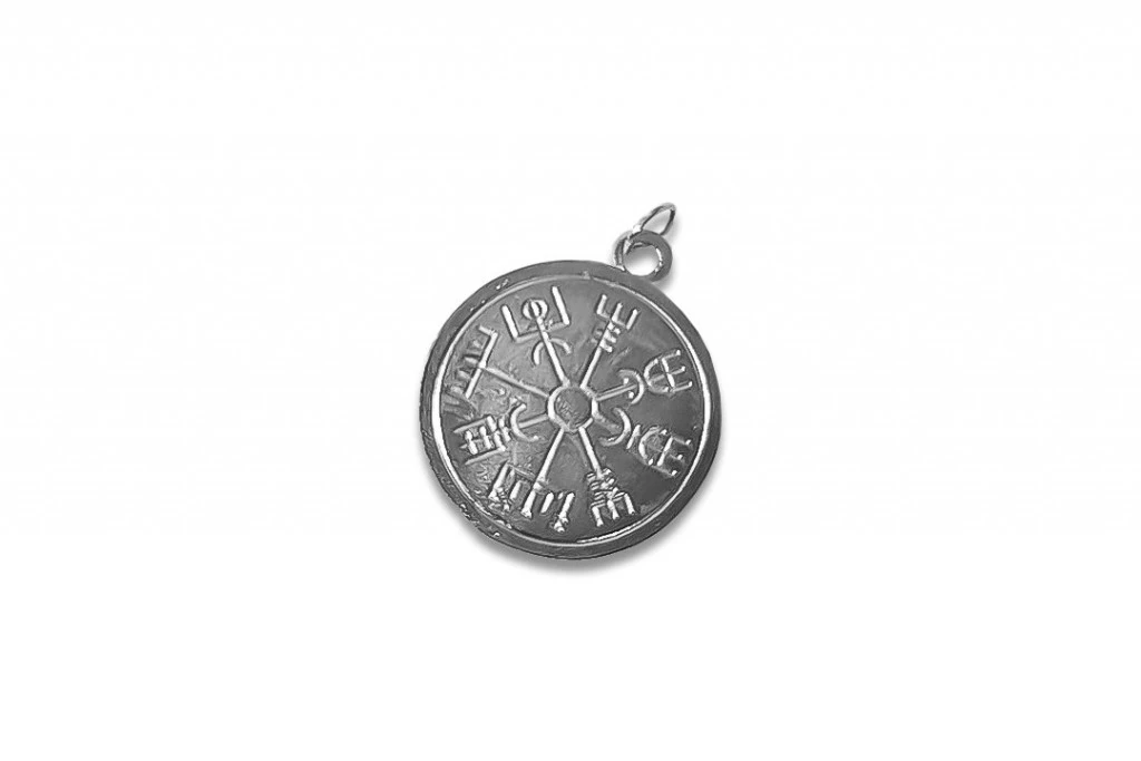 MEDALLA BRUJULA VIKINGA (VEGVÍSIR) PROTECCION 3.5CM