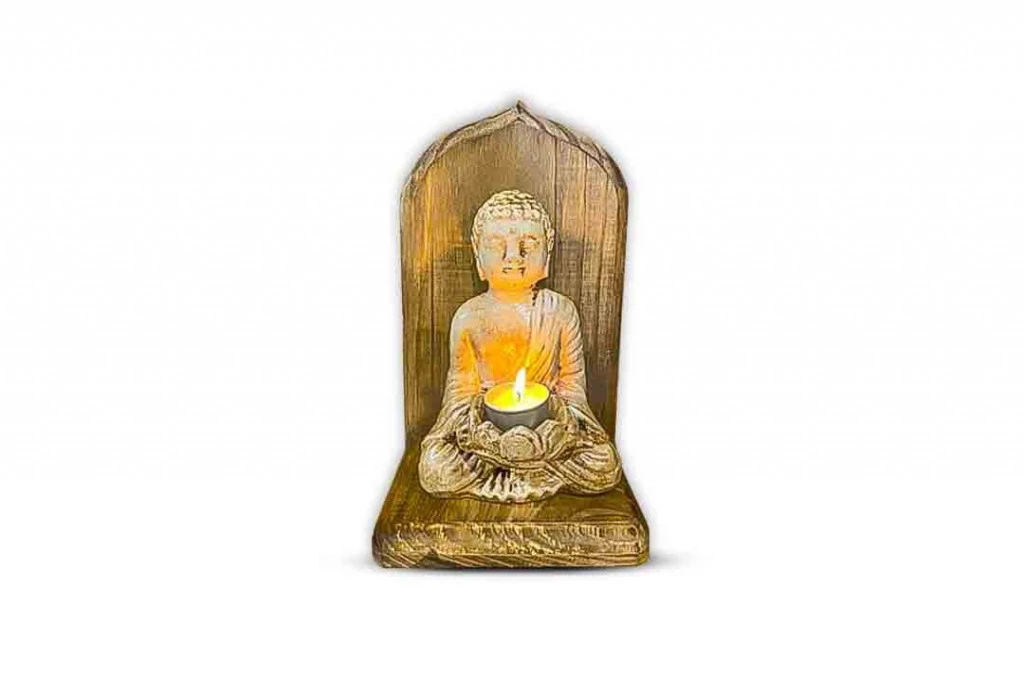 ALTAR ZEN DE MADERA BUDA GRANDE 24.5X15CM